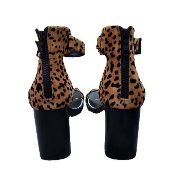 Rag & Bone Ellis Cheetah Suede Open Toe Sandals 38.5 - Picture 5 of 10